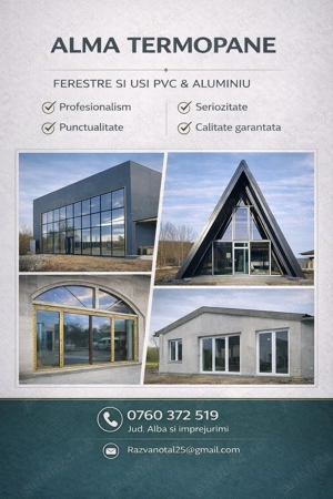 Ferestre si usi PVC & aluminiu | Montaj profesional   Jud. Alba