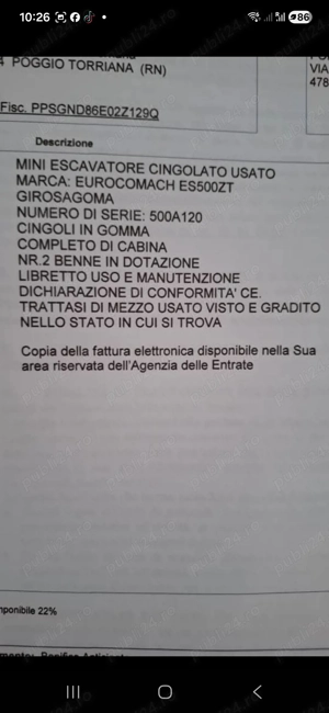 Escavator de vanzare Eurocomach 5.5Tone - imagine 2