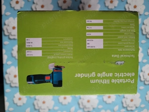 Polizor unghiular portabil cu motor electric fara perii, nou nefolosit cu ambalaj original - imagine 2