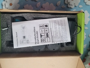 Polizor unghiular portabil cu motor electric fara perii, nou nefolosit cu ambalaj original - imagine 3