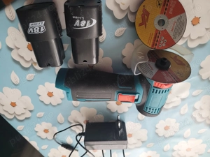 Polizor unghiular portabil cu motor electric fara perii, nou nefolosit cu ambalaj original - imagine 5