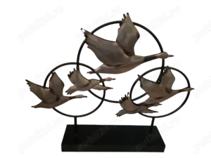 Ornament cu pasari hand made din metal