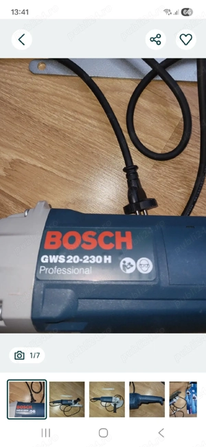 Vând flex profesional Bosch GWS 20-230H - imagine 2