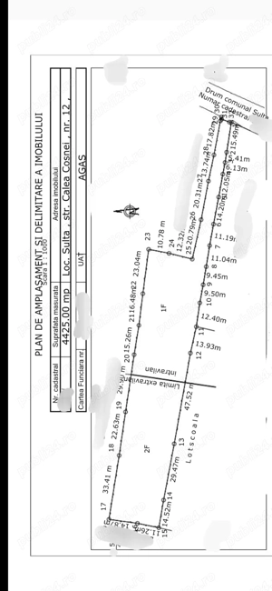 Vand teren in Sat Sulta, com. Agas, Bacau