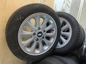 Set Jante aluminiu BMW seria1 5x120 cu cauciucuri de iarna 195/55/r16