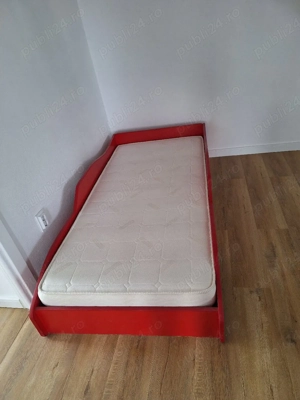 Cadru pat + saltea - imagine 4