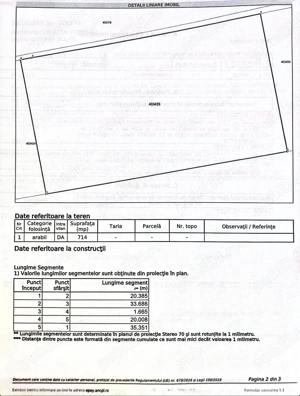 Teren de vânzare   Comuna Parța Timiș 