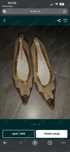 Pantofi Vintage Piele 