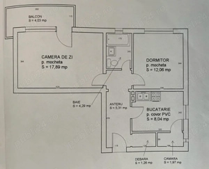 Apartament cu 2 camere