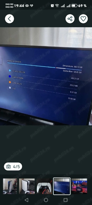PlayStation 5 ,cu 2 jocuri,controler si cabluri 