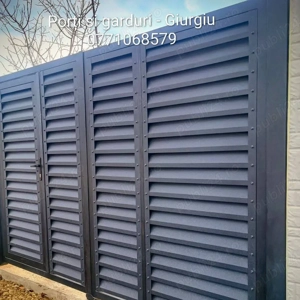 Porți model jaluzele gri antracit Giurgiu -Ilfov