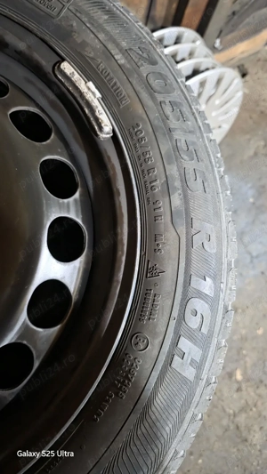 Set jante cu anvelope iarnă + capace  - imagine 3