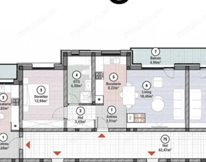 Comision 0% Apartament cu 2 camere de 53 mp utili - Mosnita - imagine 3