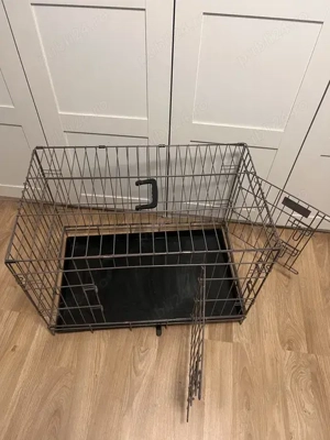 Cusca din metal pentru caini, demontabila, 2 usi - imagine 4