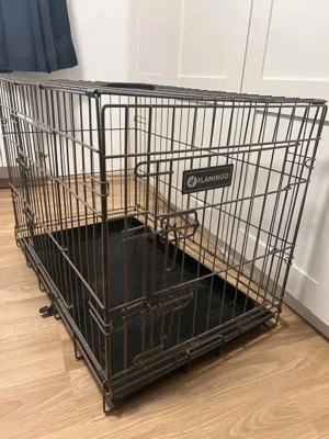 Cusca din metal pentru caini, demontabila, 2 usi - imagine 2