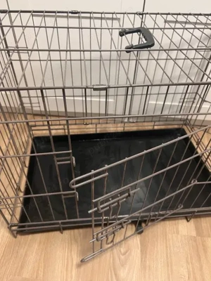Cusca din metal pentru caini, demontabila, 2 usi - imagine 3