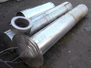 Cos   Horn   Tub Fum 25 cm Profesional Centrala - Material INOX Dublu