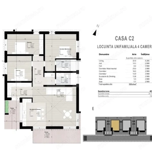 Casă individuală în Sânpetru – 4 camere, tavane 3 m, geamuri mari 230.000EUR - imagine 3