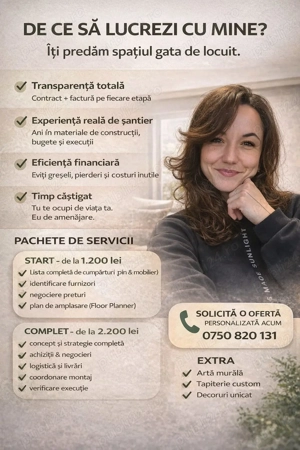 Decorator interior & Asistent personal achizitii Zona V