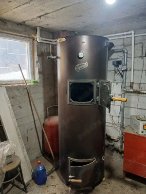 Centrala tip lumanare pe lemne, 40 kW,second hand, an achizitie toamna 2020, putin utilizată