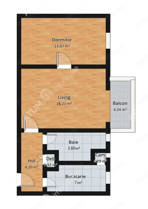 Apartament 2 camere si balcon in zona Dioda din Sibiu - imagine 8