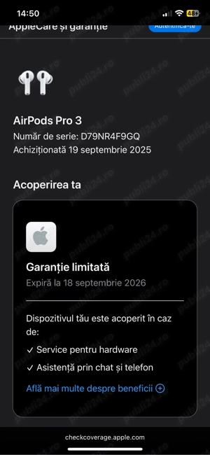 Casti AirPods Pro3 (Noi,Sigilate) - imagine 3