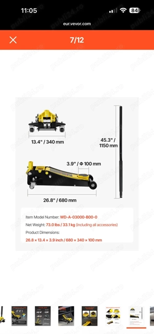 Cric Vevor 3 T NOU - imagine 2
