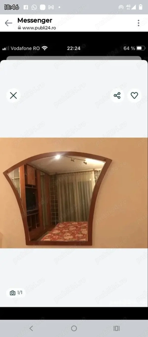 oglindă cu rama maro noua