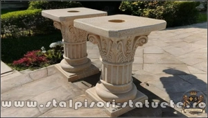 Soclu, stativ, galben patinat, model S6. - imagine 2