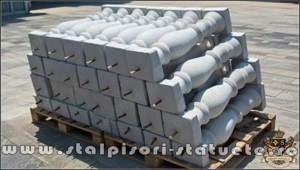 Stâlpișori, baluștri, popici, mosoare, din beton, model B1.