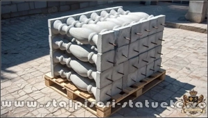 Stâlpișori, baluștri, popici, mosoare, din beton, model B1. - imagine 2