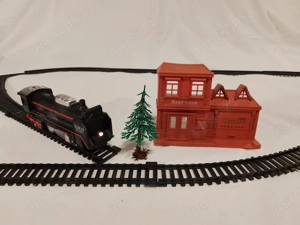 Trenuleț Electric Rail King (19 piese)   Stare Perfectă + VIDEO Funcționare