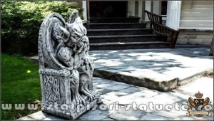 Gargoyles, satana, diavol, pe tron, model S74. - imagine 2