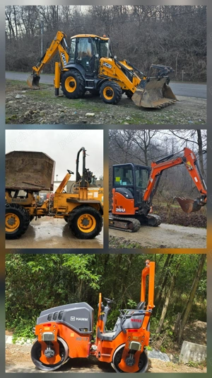 Fac diverse lucrari cu buldoexcavator , dumper cilindru !
