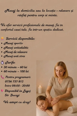 Masaj -relaxare și răsfat pentru corp si minte