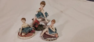 Figurine "Balerine în Repaus"   Decor Romantic, 9-14 cm