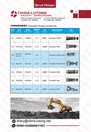 Fuel Injection Plunger and Barrel 4S5758 FUEL INJECTION PUMP 115-5703