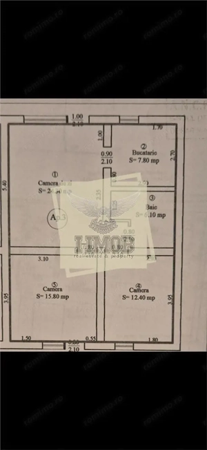 Apartament la Vila 3 camere 67 mpu si curte individuala - imagine 14