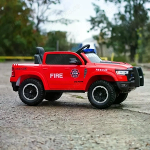 Masinuta electrica pompieri, DODGE RAM 1500 RHO, 4x35W, 12V 10Ah - imagine 2