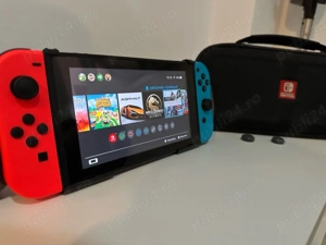 Nintendo Switch + Multe Jocuri Incluse + Pachet Complet cu Husă (Stare Ideală)