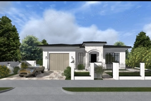 Locuinta individuala cu garaj- in stil mediteranean