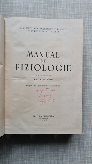 Fiziologie K. M. Bikov 1957 - imagine 2