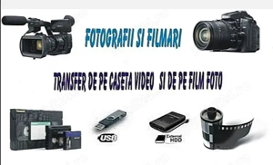 Transfer de pe caseta video, fotografii și filmare. 
