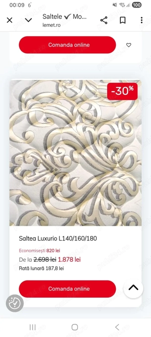 Saltea Luxurio 200 140 - imagine 3