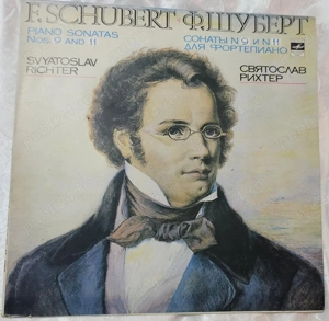 Disc vinil F. Schubert   Sonate pentru pian nr. 9 și 11   Sviatoslav Richter (Melodiya)