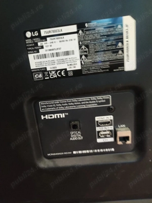 televizor LG smart diagonala 189 m