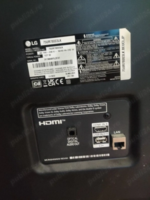 televizor LG smart diagonala 189 m - imagine 2