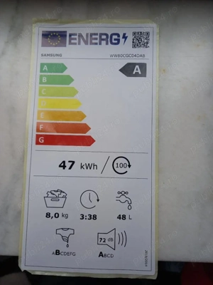 vand masina de spalat rufe neagra, ca noua, inca in garantie, samsung, clasa A+ - imagine 4