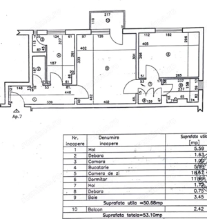 Apartament 2 camere,  50.68 mp, zona Orizont-Craiovița Nouă