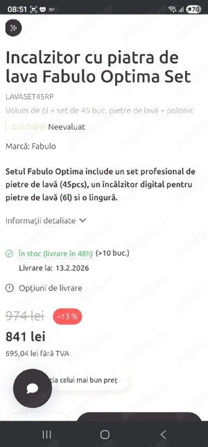 Set Stone heater + pietre massage  - imagine 2